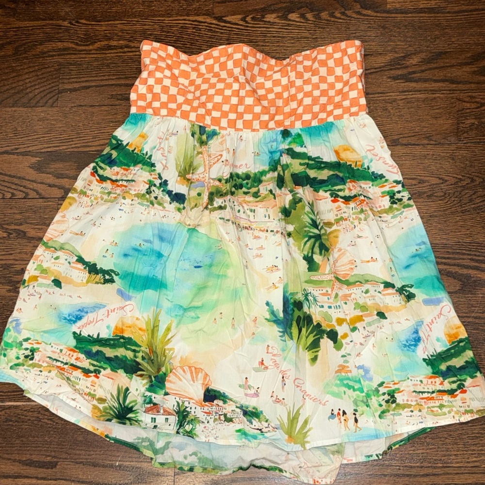 Celandine Strapless Patterned Bubble Mini Dress